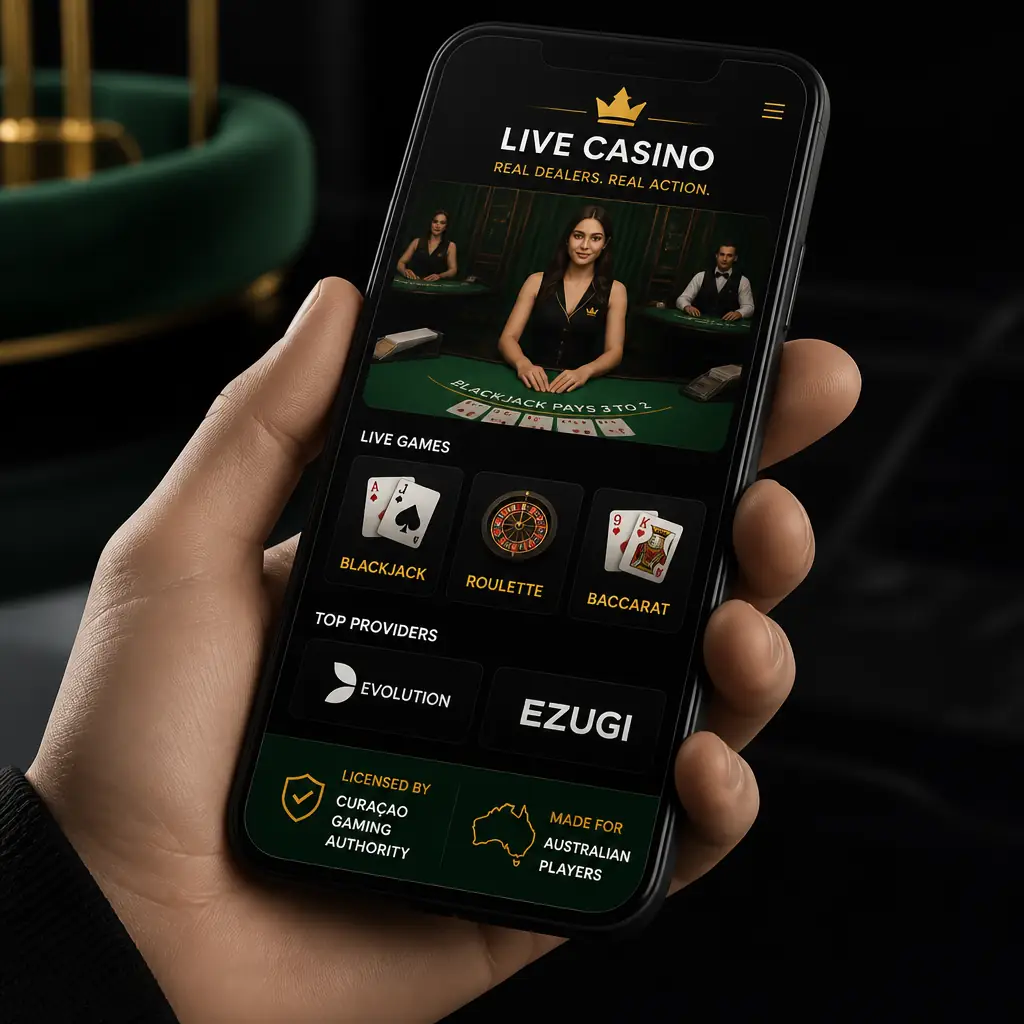 Golden Crown Live Casino visual guide for Golden Crown Casino