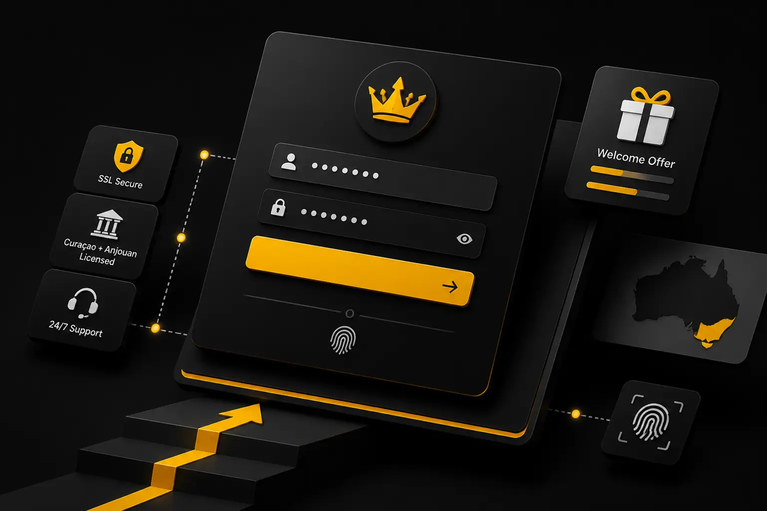 Golden Crown Casino Login Australia visual guide for Golden Crown Casino